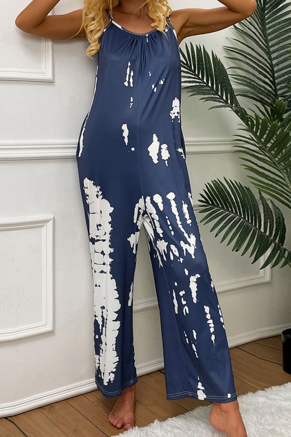 Tie-Dye Spaghetti Strap Jumpsuit