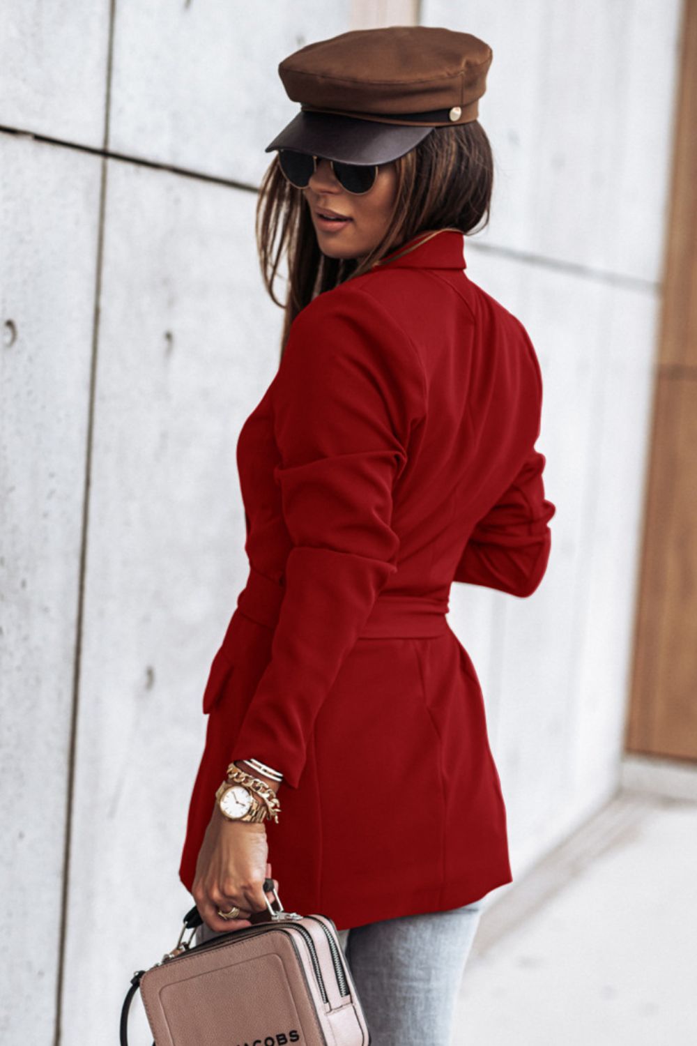 Belted Collar Blazer (5 colors)