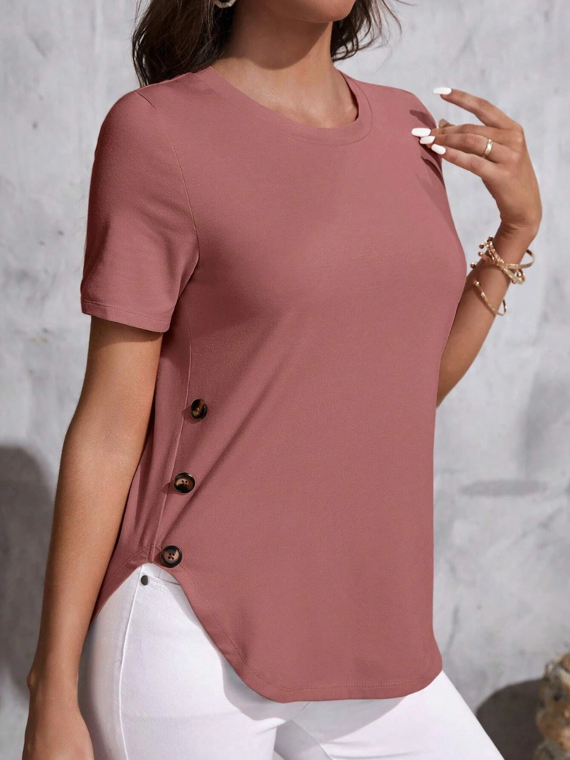 Round Neck Short Sleeve T-Shirt