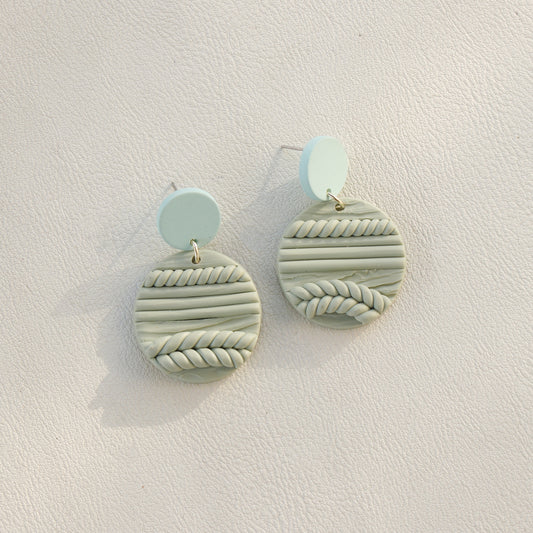 Soft Pottery Round Earrings