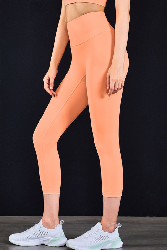 Elastic Waistband Cropped Leggings (8 colors)