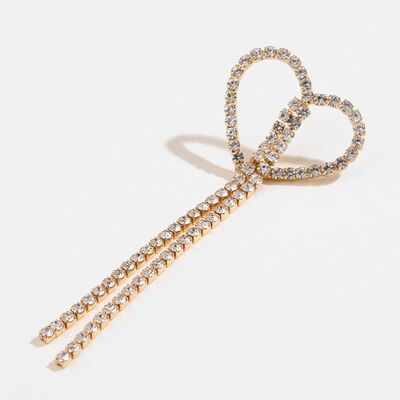 Heart Shape Gold-Plated Alloy Earrings