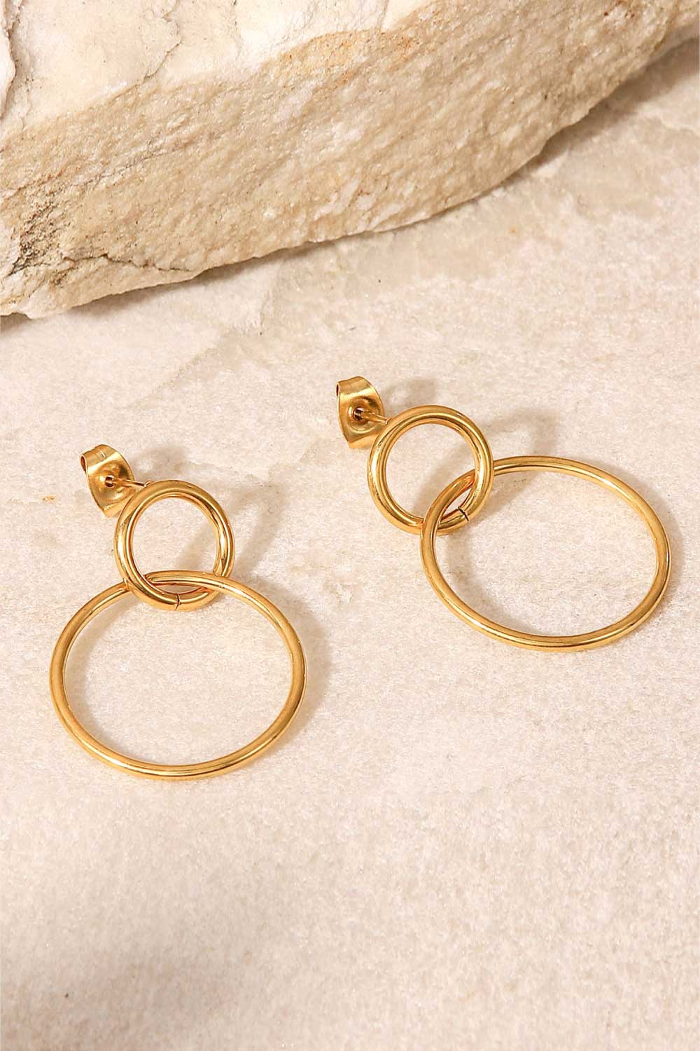 Double Hoop Drop Earrings