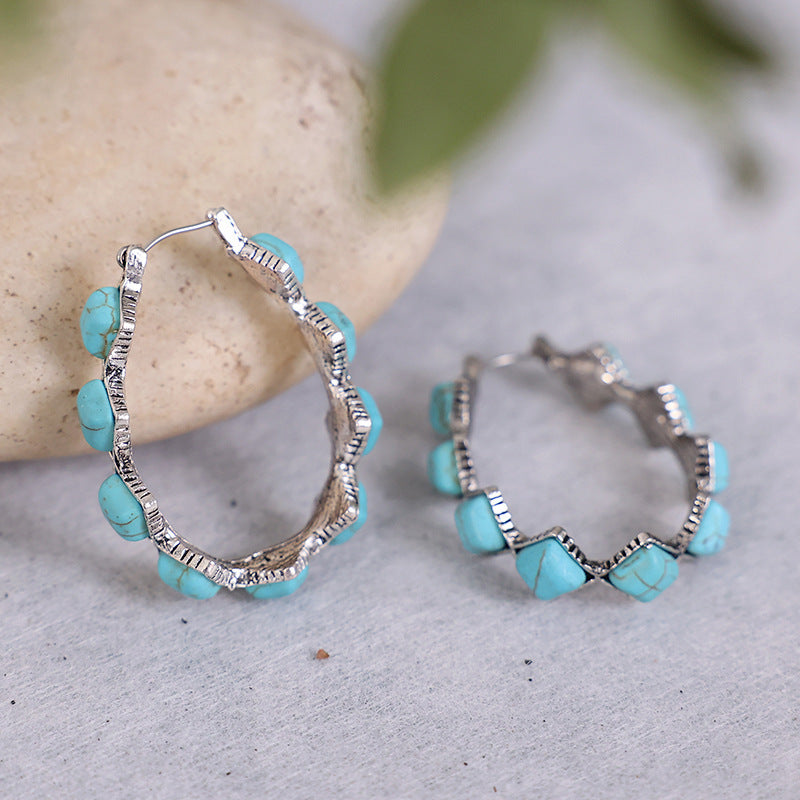 Turquoise Hoop Earrings