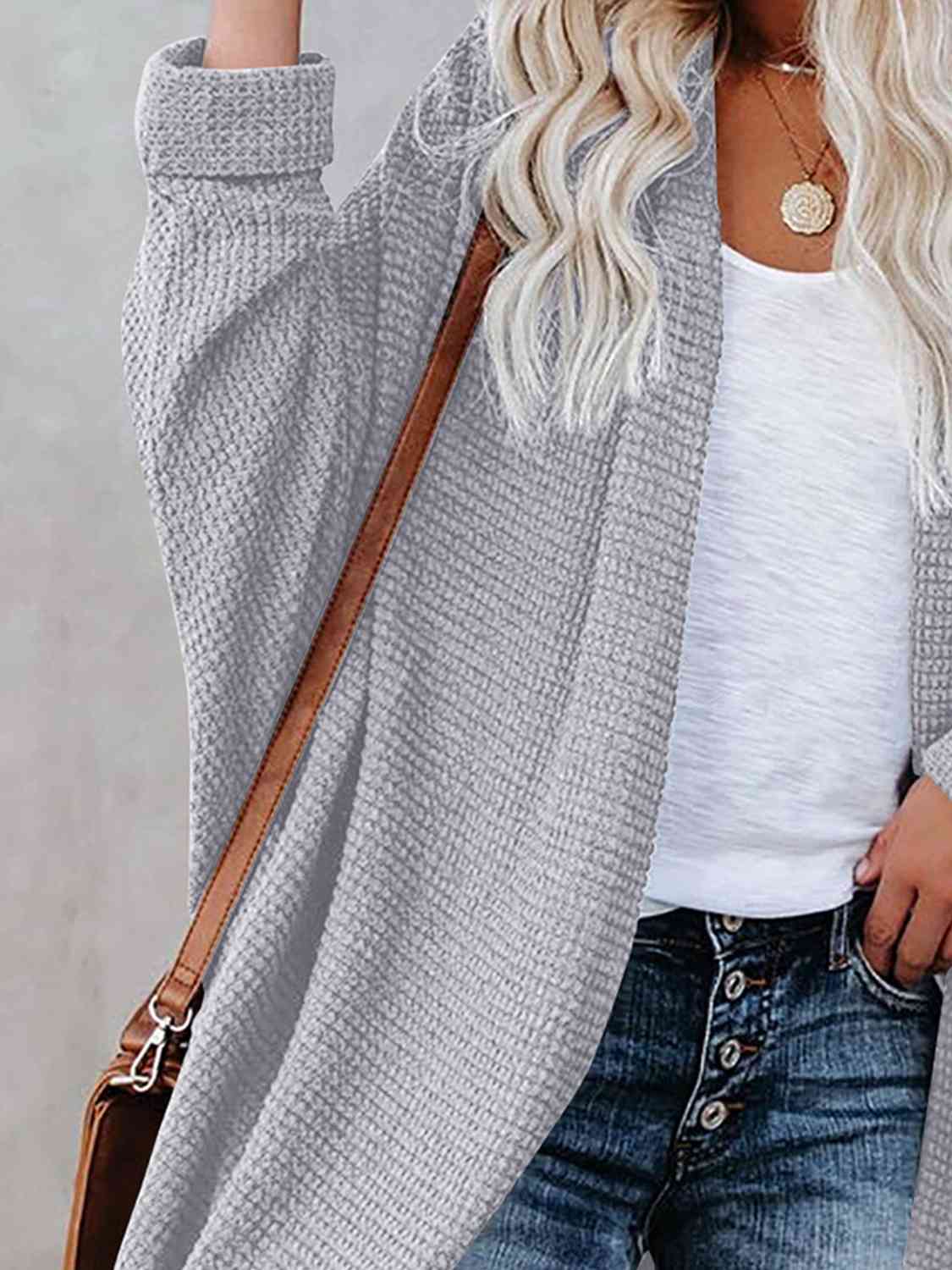 Open Front Long Sleeve Cardigan