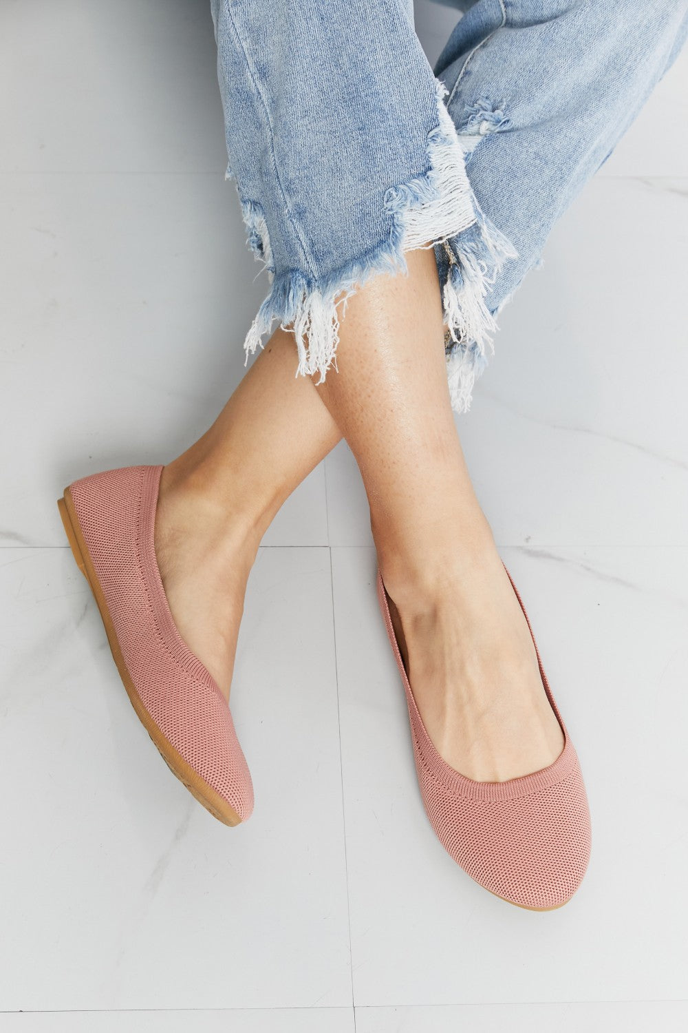 Get A Move On Round Toe Flats