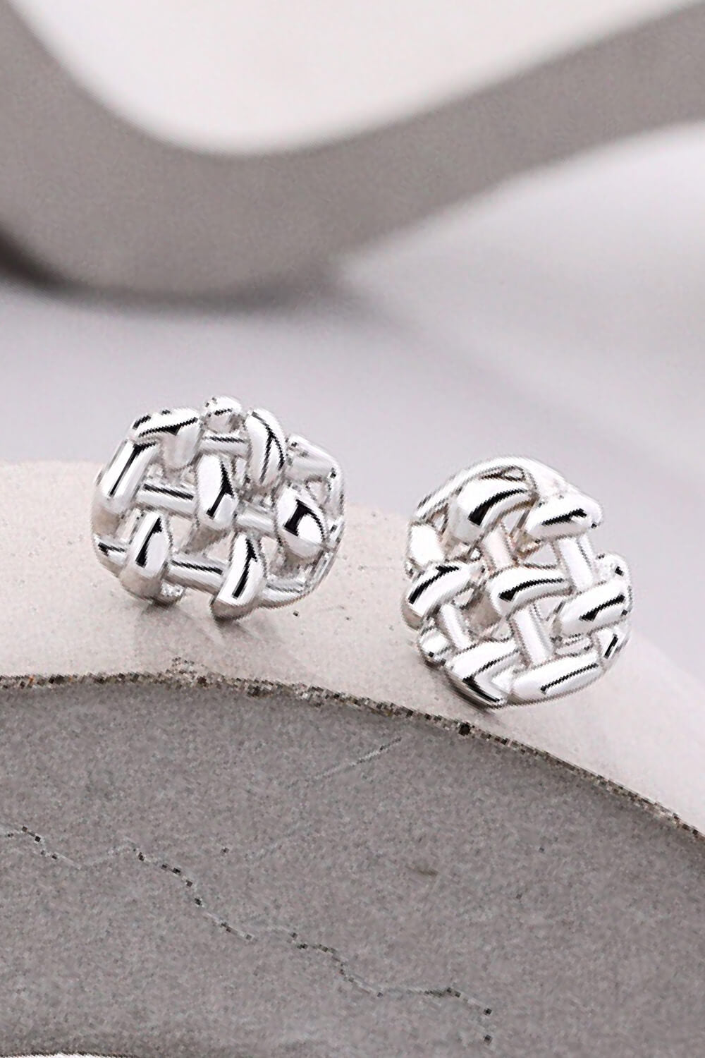 Woven Stud Earrings