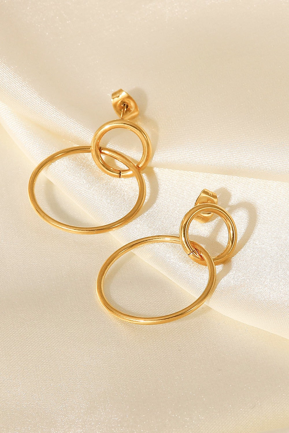 Double Hoop Drop Earrings