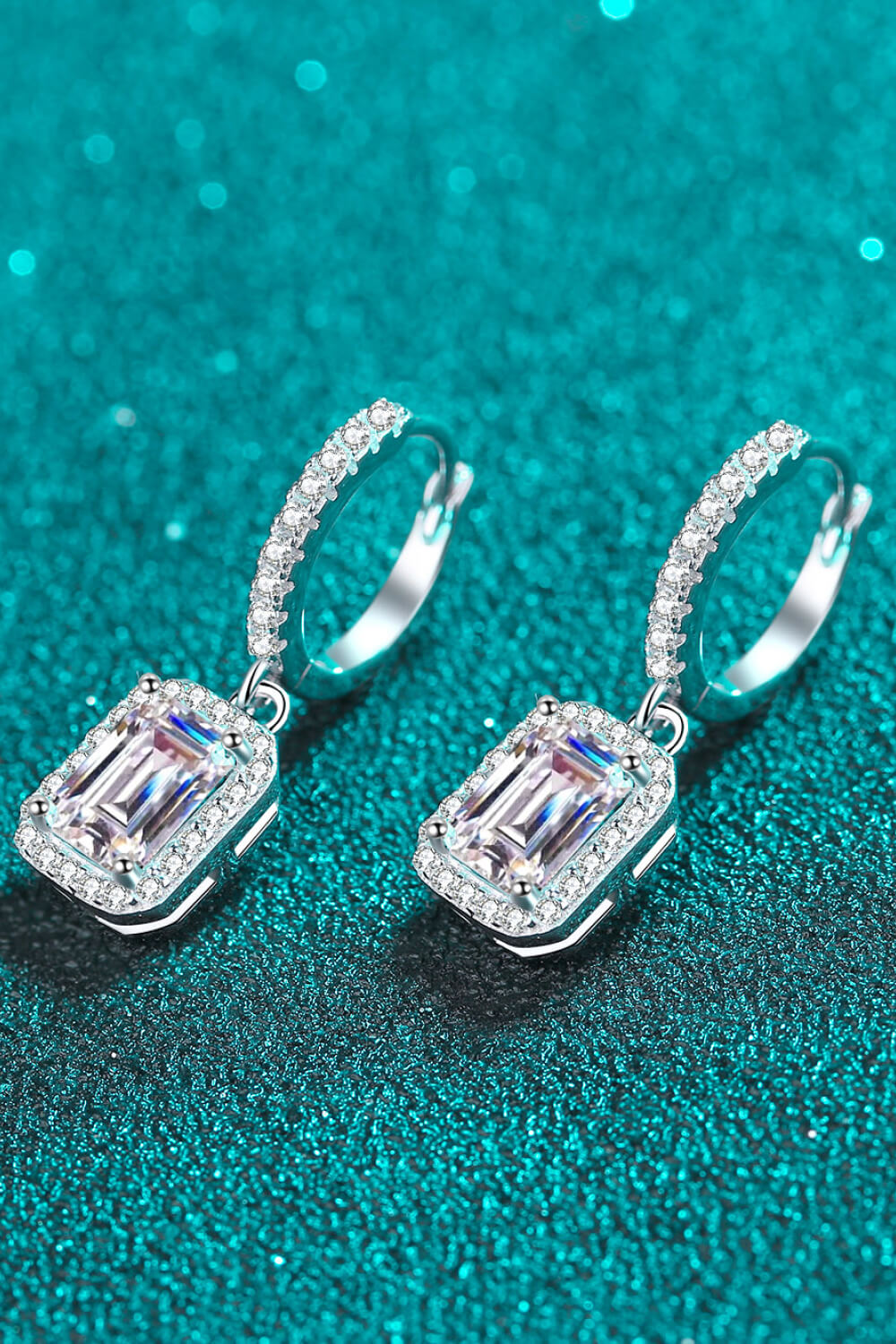 2-Carat Moissanite Drop Earrings