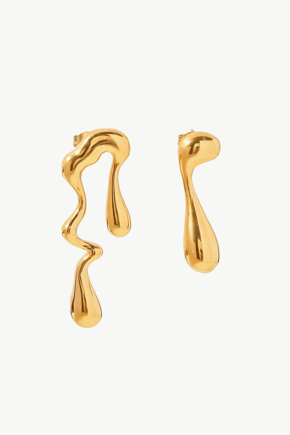 18K Gold Plated "Liquid Drip" Earrings