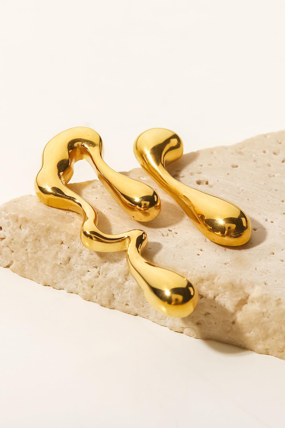 18K Gold Plated "Liquid Drip" Earrings