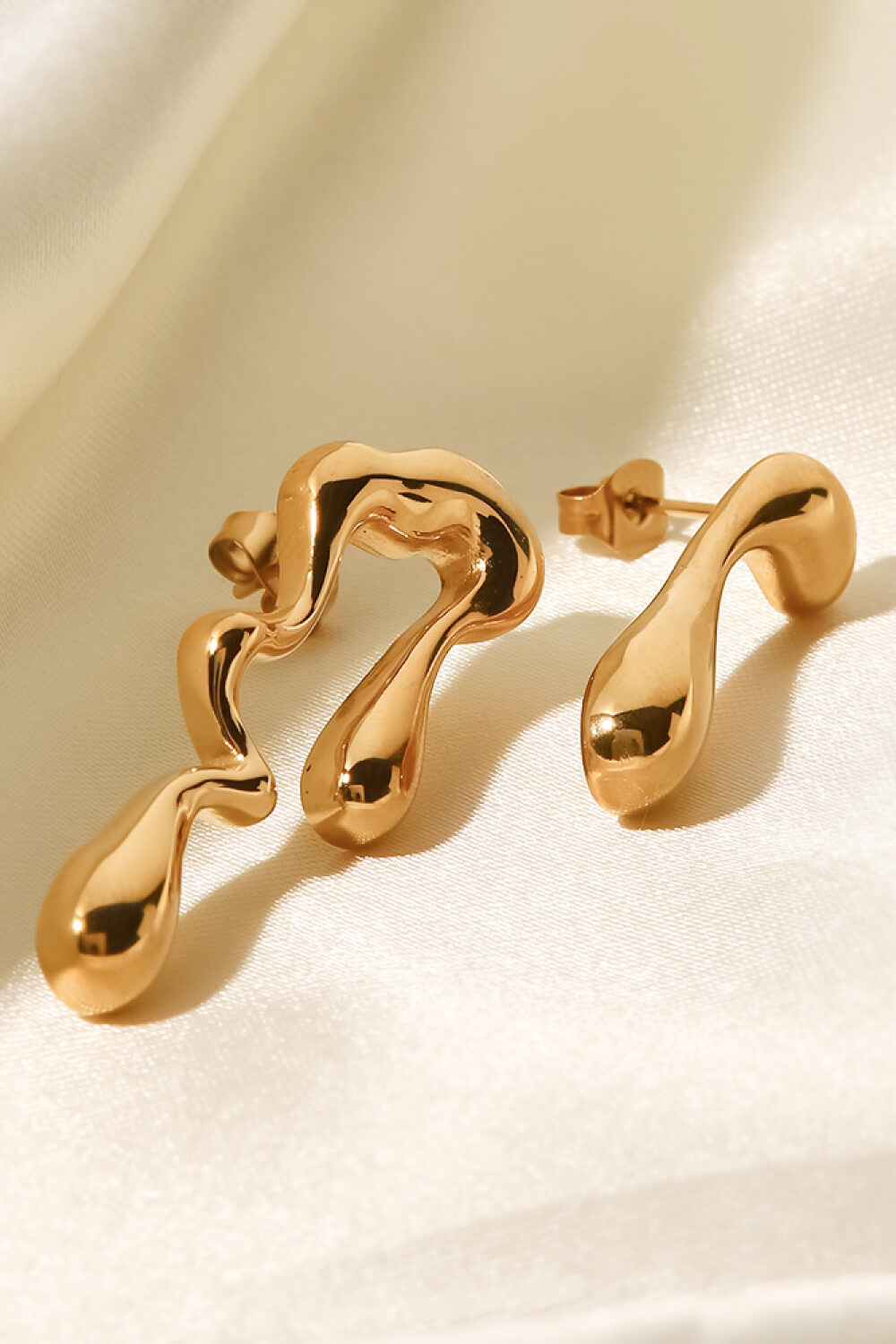 18K Gold Plated "Liquid Drip" Earrings