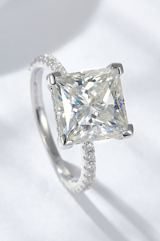 5.52-Carat Moissanite Side Stone Ring