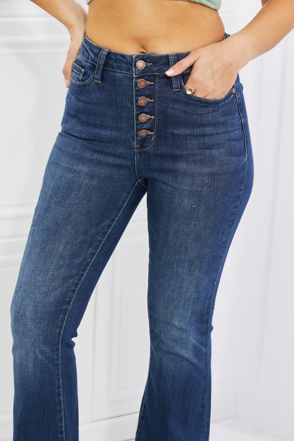 Judy Blue Olivia Full Size High Waisted Flare Jeans