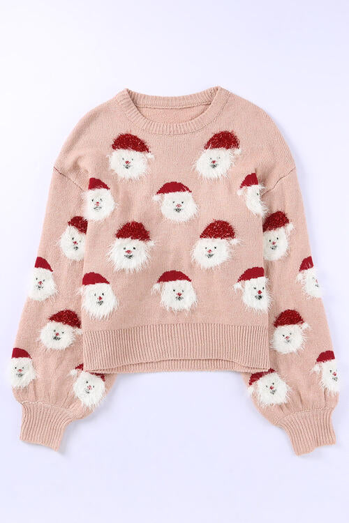 Santa Round Neck Long Sleeve Sweater