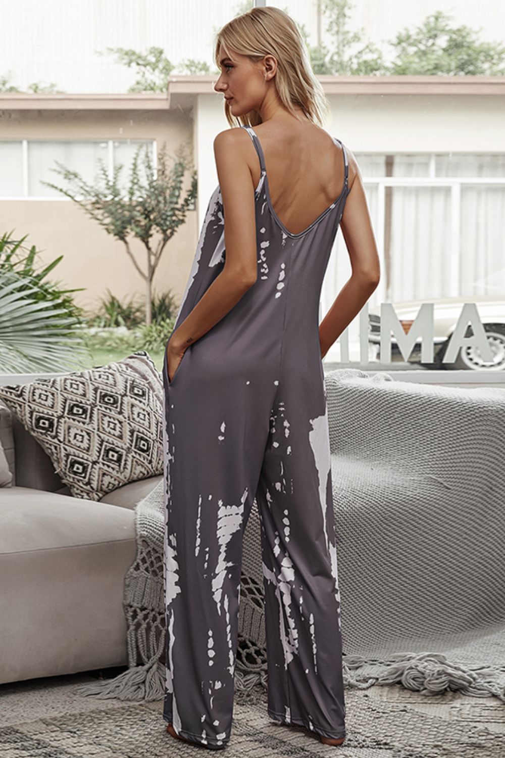 Tie-Dye Spaghetti Strap Jumpsuit