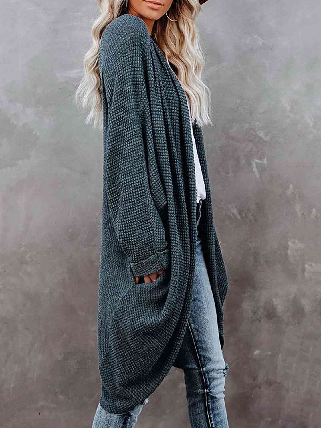 Open Front Long Sleeve Cardigan