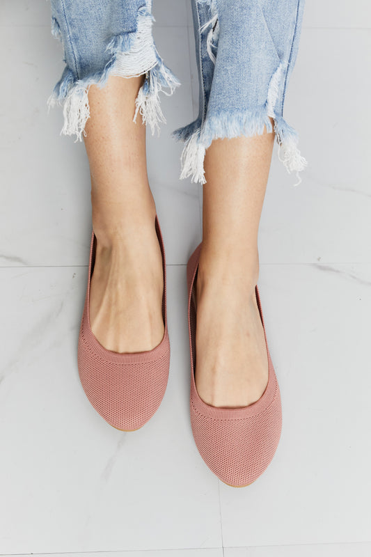 Get A Move On Round Toe Flats