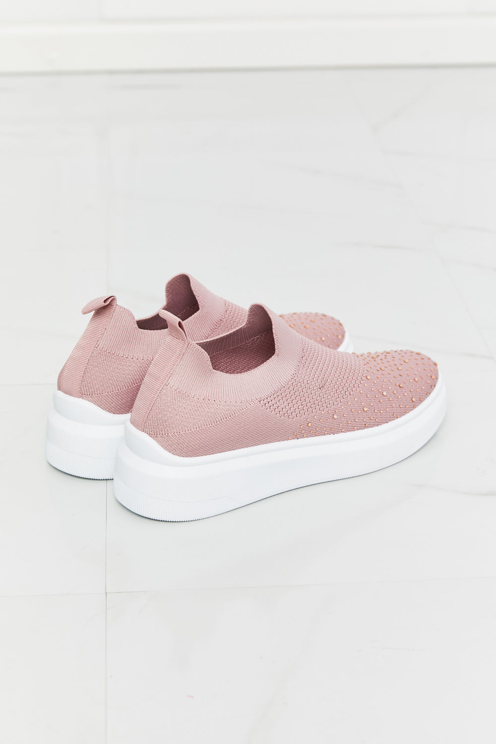 Rhinestone Slip-On Shoes