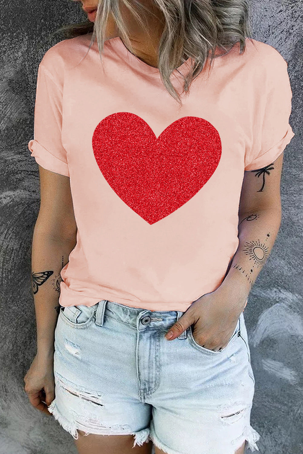 Glitter Heart Tee