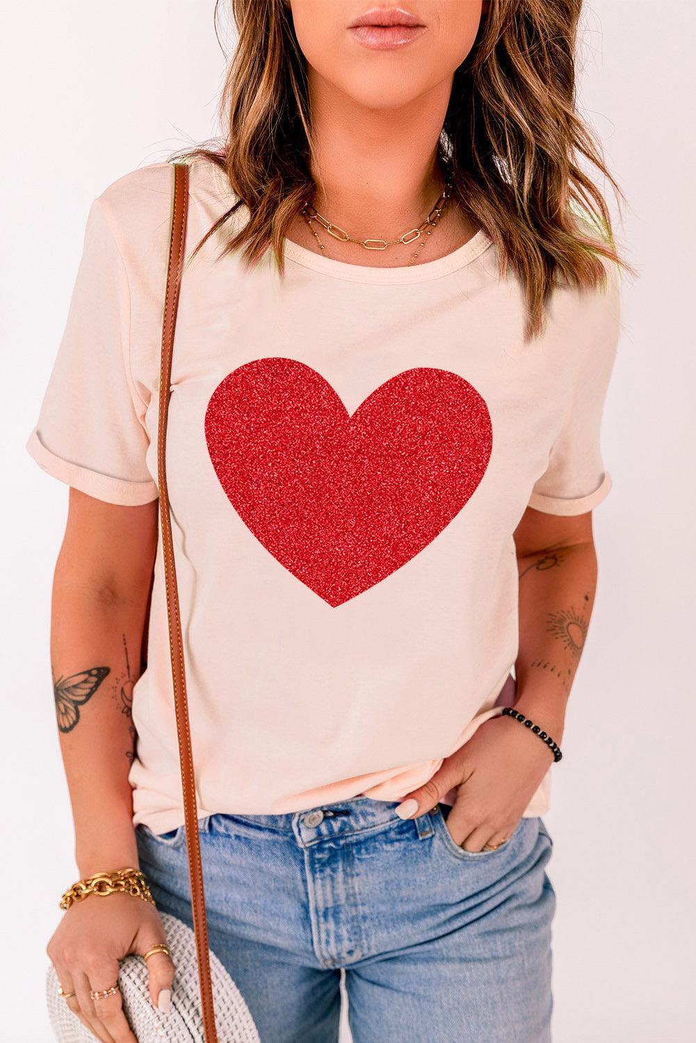 Glitter Heart Tee