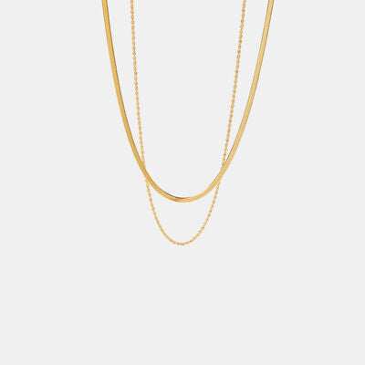 18K Gold-Plated Double-Layered Necklace