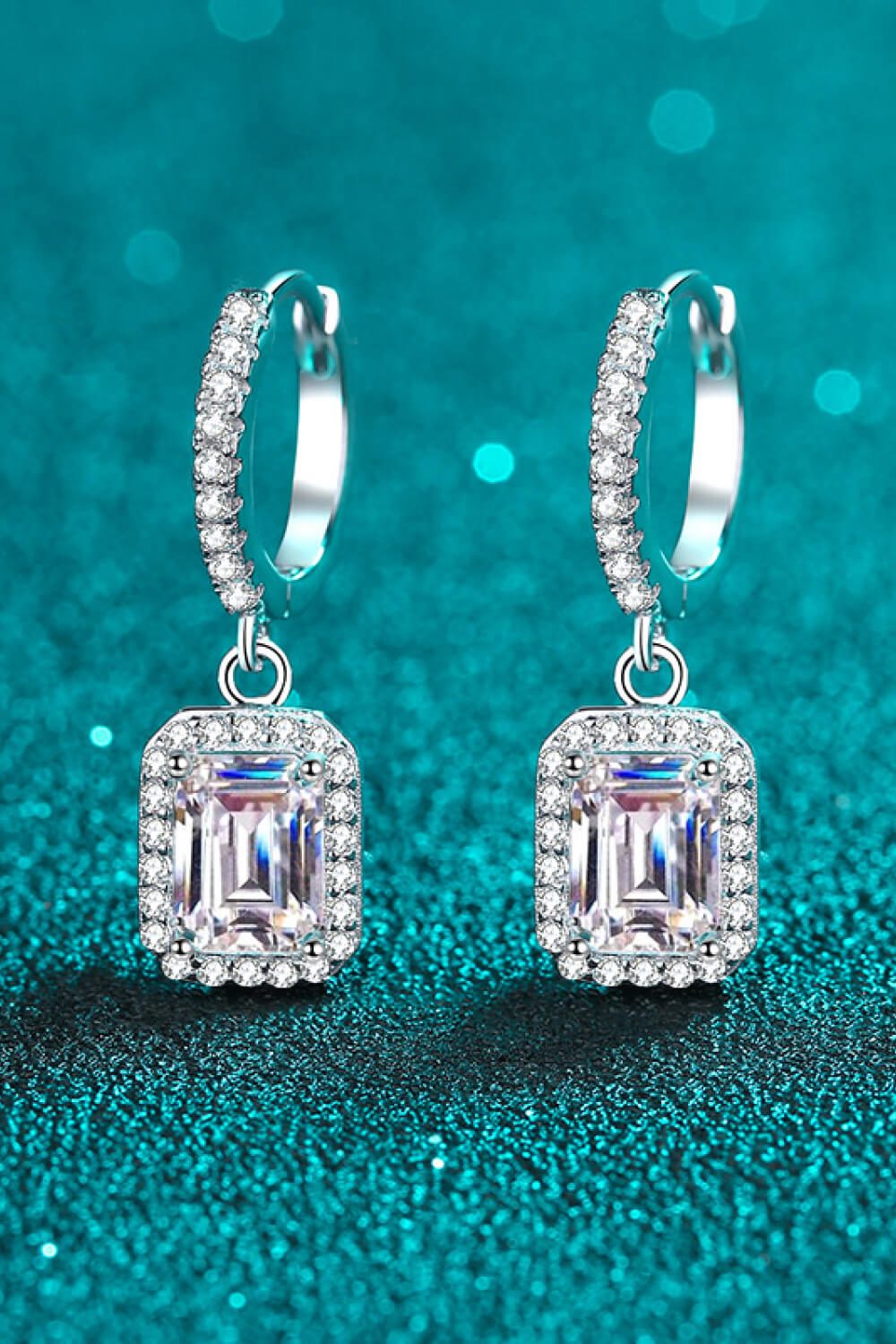 2-Carat Moissanite Drop Earrings