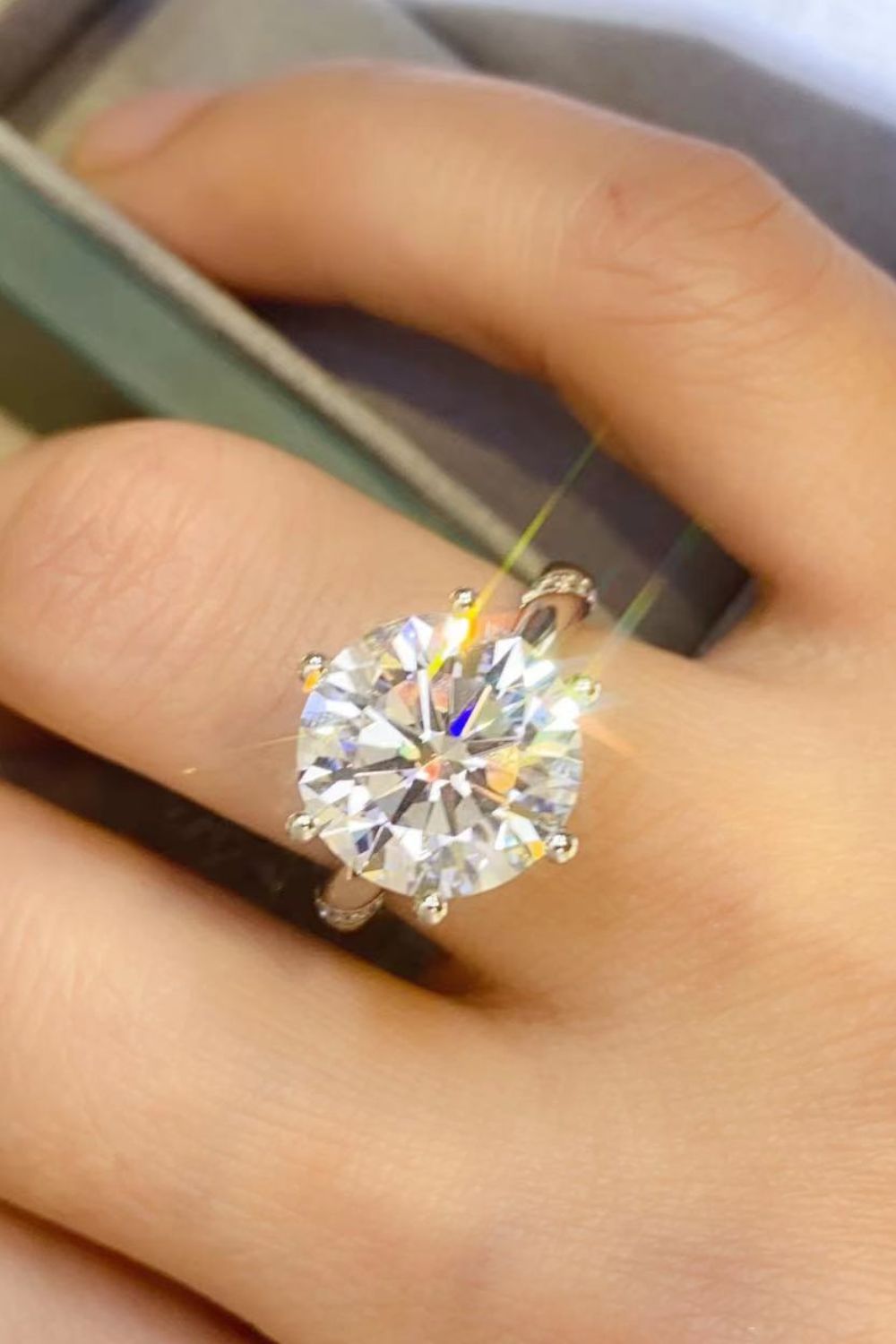 5-Carat Moissanite Ring