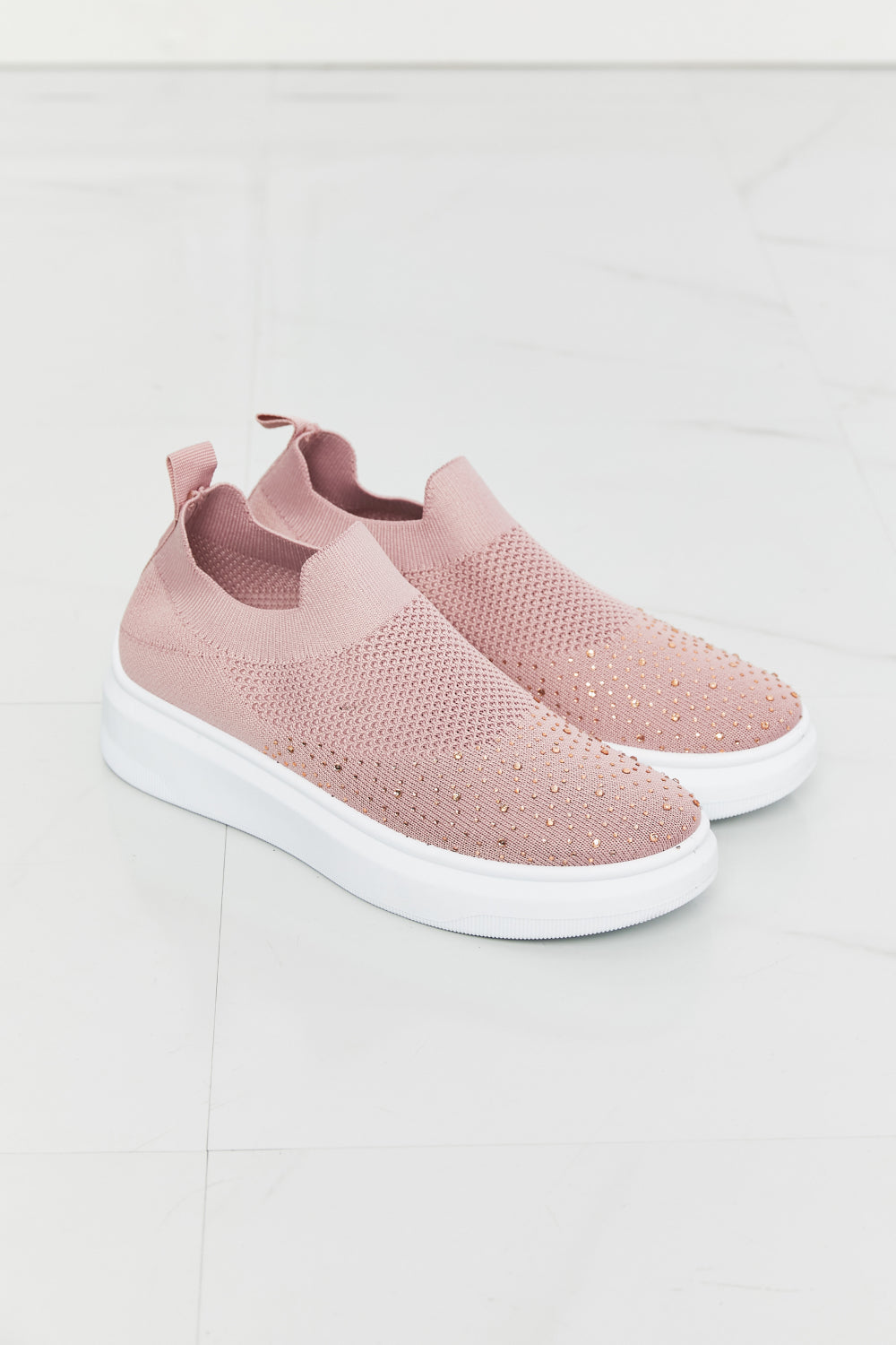 Rhinestone Slip-On Shoes